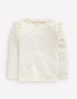 Boden Tops & T-Shirts-Top flammé à manches volantées Ivoire doux
