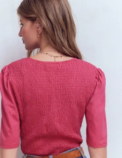 Boden Tops & T-Shirts-Top Lyla à col V et smocks Malaga