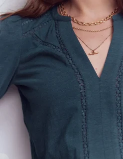 Boden Tops & T-Shirts-Top Poppy à manches longues Océan au clair de lune