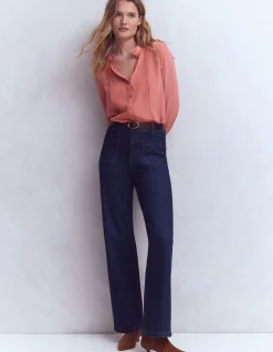 Boden Chemises & Blouses|Tops & T-Shirts-Top Rhéa en soie à détails Rose vintage