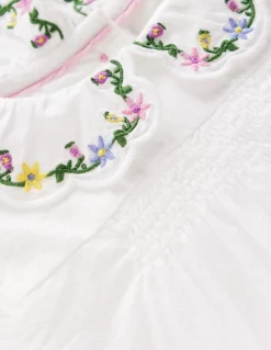 Boden Tops & Bodies-Top tissé à col brodé Broderie ivoire doux