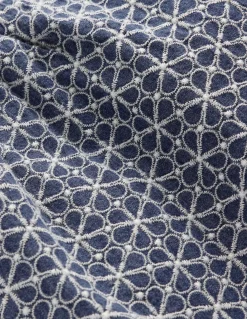 Boden Tops & T-Shirts|Ensembles Assortis-Top tissé à manches bouffantes Broderie anglaise chambray