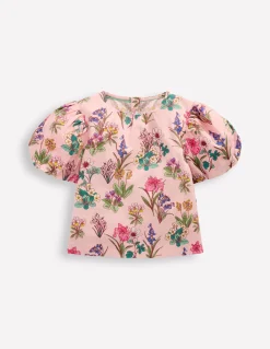 Boden Tops & T-Shirts|Ensembles Assortis-Top tissé à manches bouffantes Motif floral rose