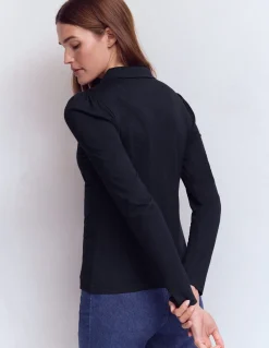 Boden Tenues De Travail|Tops & T-Shirts-Top ultra-doux à col zippé Bleu marine