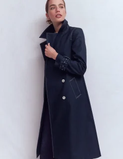 Boden Manteaux & Vestes-Trench croisé Bleu marine