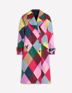 Boden Manteaux & Vestes-Trench croisé Losanges géants multi