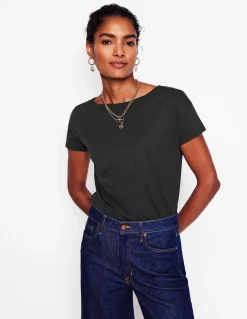 Boden Tops & T-Shirts-T-shirt à col bateau ultra-doux Noir