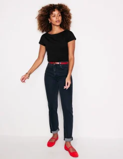 Boden Tops & T-Shirts-T-shirt à col bateau ultra-doux Noir