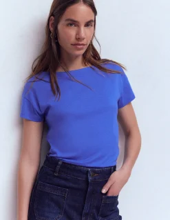 Boden Tops & T-Shirts-T-shirt à col bateau ultra-doux Bleu Beaucoup