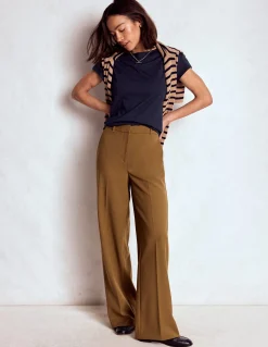 Boden Tops & T-Shirts-T-shirt à col bateau ultra-doux Bleu Marine, Petits Pois