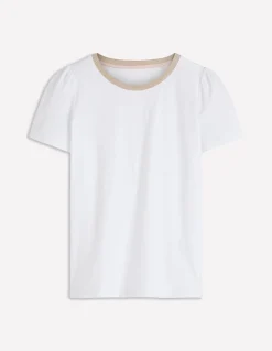 Boden Tops & T-Shirts-T-shirt à détails métallisés Blanc