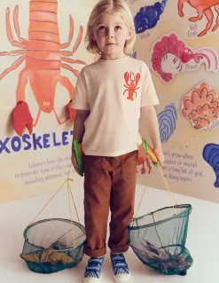 Boden Tops & T-Shirts-T-shirt à imprimé recto verso Crustacés avoine