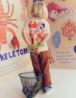 Boden Tops & T-Shirts-T-shirt à imprimé recto verso Crustacés avoine