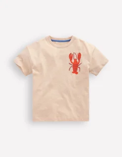 Boden Tops & T-Shirts-T-shirt à imprimé recto verso Crustacés avoine