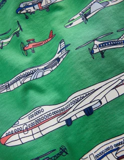 Boden Tops & T-Shirts-T-shirt à imprimé recto verso Motif Aviation Vehicles vert vif