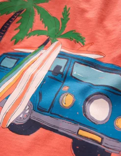 Boden Tops & T-Shirts-T-shirt à imprimé recto verso Camping-car terre de Sienne brûlée