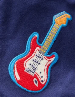 Boden Tops & T-Shirts-T-shirt à manches longues et écussons Loisirs bleu marine universitaire