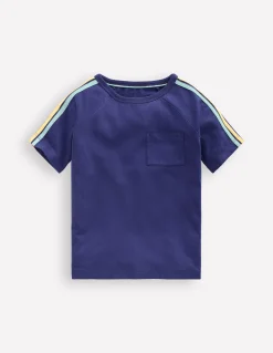 Boden Tops & T-Shirts-T-shirt à manches raglan motif arc-en-ciel Bleu crépuscule