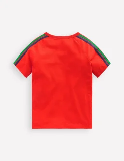 Boden Tops & T-Shirts-T-shirt à manches raglan motif arc-en-ciel ORANGE VERMILLON