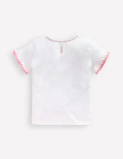 Boden Tops & T-Shirts-T-shirt à manches volantées Ivoire