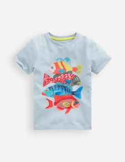 Boden Tops & T-Shirts-T-shirt à super surpiqûres Poisson NIAGARA MIST