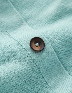 Boden Pulls & Gilets-T-shirt boutonné Agnes en lin Bleu brume marine