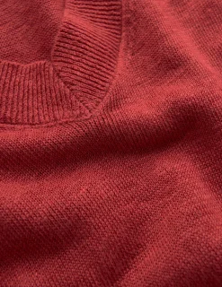 Boden Pulls & Gilets-T-shirt col en V Agnes en lin Orange brûlé