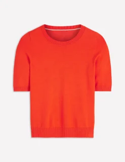 Boden Tenues De Travail|Pulls & Gilets-T-shirt col rond Emilia en coton Orange coucher de soleil