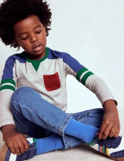 Boden Tops & T-Shirts-T-shirt colourblock Colourblock gris chiné