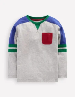 Boden Tops & T-Shirts-T-shirt colourblock Colourblock gris chiné