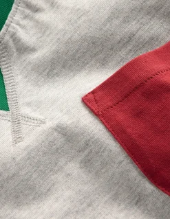 Boden Tops & T-Shirts-T-shirt colourblock Colourblock gris chiné