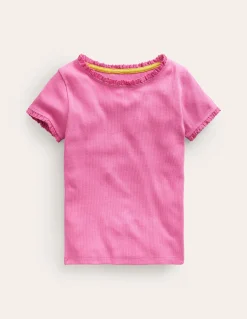Boden Tops & T-Shirts-T-shirt côtelé à manches courtes Glace fraise