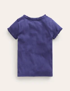 Boden Tops & T-Shirts-T-shirt côtelé à manches courtes Bleu tribord