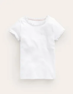 Boden Tops & T-Shirts-T-shirt côtelé à manches courtes Blanc