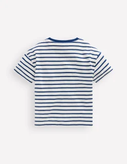 Boden Tops & T-Shirts-T-shirt décontracté à appliqué Lunettes de soleil rayé bleu marine