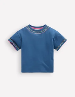 Boden Tops & T-Shirts-T-shirt décontracté brodé Bleu marine