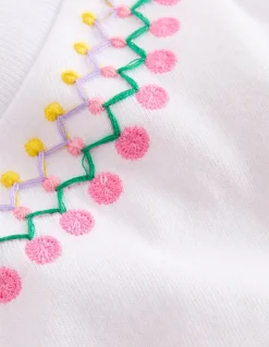 Boden Tops & T-Shirts-T-shirt décontracté brodé Blanc