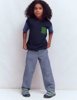 Boden Tops & T-Shirts-T-shirt décontracté en ripstop à poche Delft/artichaut/médiéval