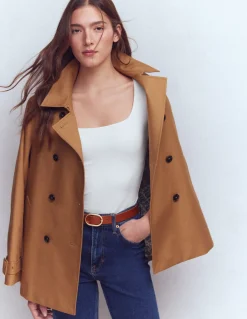 Boden Tenues De Travail|Tops & T-Shirts-T-shirt double épaisseur à col carré Blanc