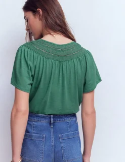 Boden Tops & T-Shirts-T-shirt Edi à détails Bleu Océan