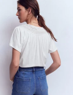 Boden Tops & T-Shirts-T-shirt Edi à détails Blanc