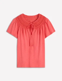 Boden Tops & T-Shirts-T-shirt Edi à détails Rose porcelaine