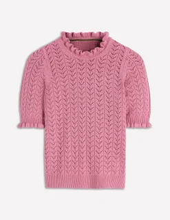 Boden Pulls & Gilets-T-shirt Eloise à volants Orchideenrosa