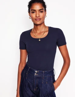 Boden Tops & T-Shirts-T-shirt essentiel en jersey Bleu Marine, Petits Pois