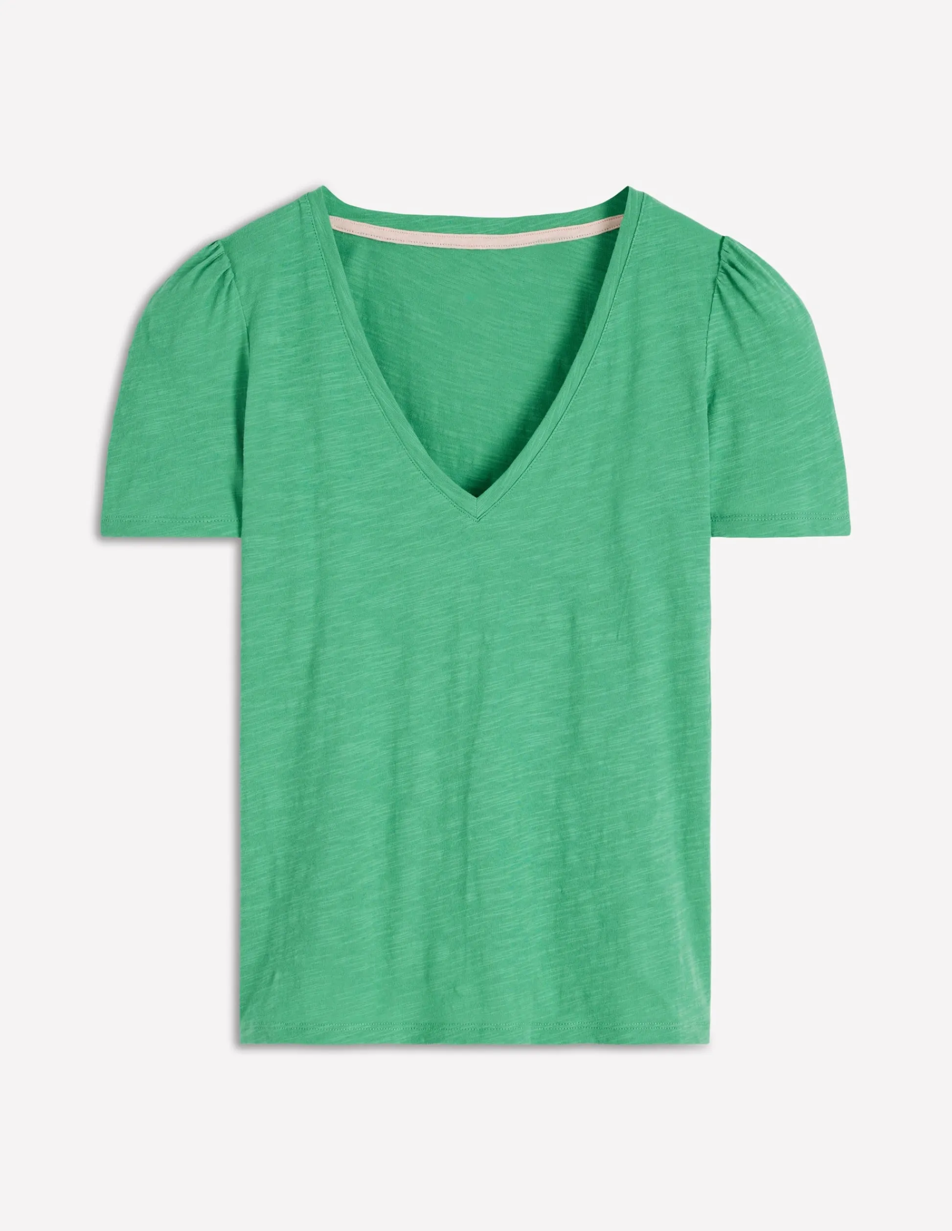 Boden Tops & T-Shirts-T-shirt flammé Sophie à col V Aloe Grün