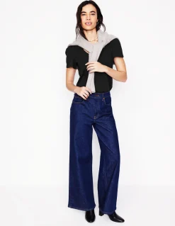 Boden Tops & T-Shirts-T-shirt flammé Sophie à col V Noir