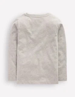 Boden Tops & T-Shirts-T-shirt imprimé à manches longues Gris Chiné Tracteur