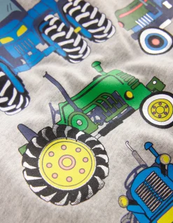 Boden Tops & T-Shirts-T-shirt imprimé à manches longues Gris Chiné Tracteur