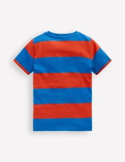 Boden Tops & T-Shirts-T-shirt manches courtes pour tous les jours ROUGE AURORE/BLEU DIRECTOIRE