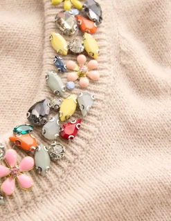 Boden Ensembles Assortis|Pulls & Gilets-T-shirt ornementé Chinchilla Chiné